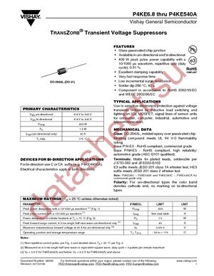 P4KE100AHE3/73 datasheet  